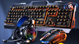 Gaming keyboard and mouse headset set